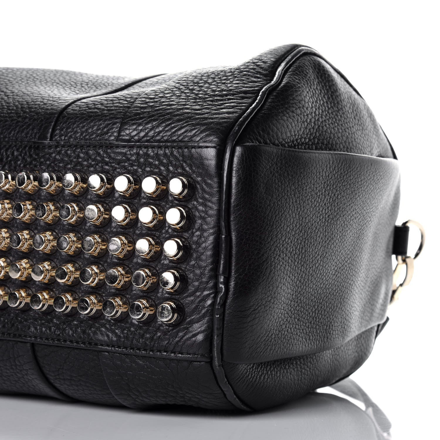 Alexander Wang Pebbled Lambskin Rocco Black Pale Gold Hardware 9 of 10