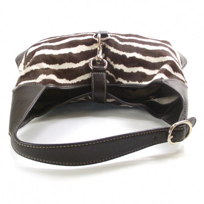 Gucci Calf Hair Zebra Print Medium Jackie O Bouvier Hobo Brown 5 of 10