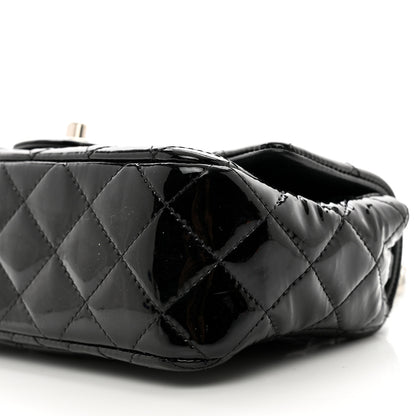 Chanel Patent Calfskin Quilted Mini Rectangular Flap Black 9 of 10