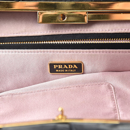 Prada Nappa Pleated Clutch Black 6 of 9