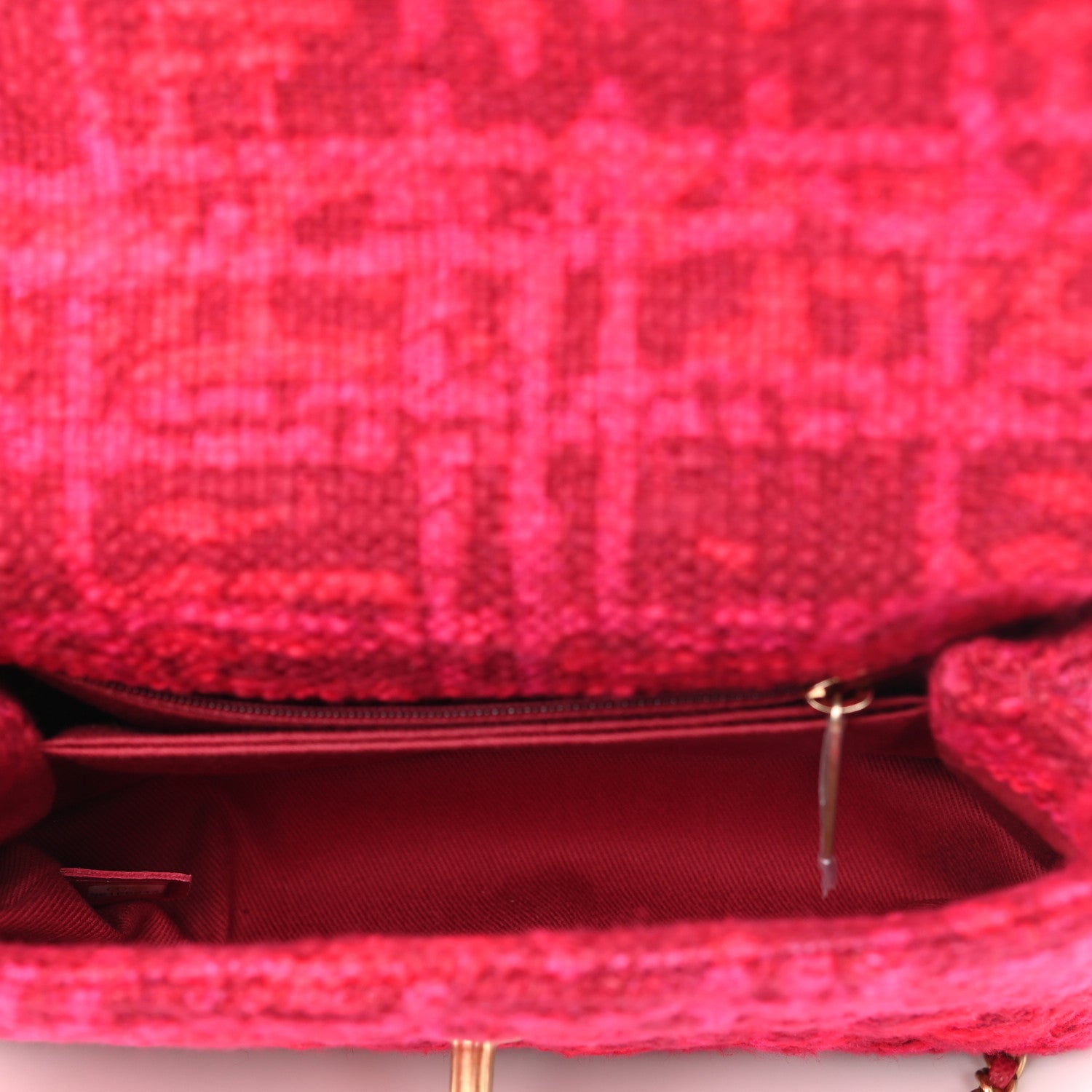 Chanel Tweed Mini Coco Handle Flap Fuchsia 5 of 11