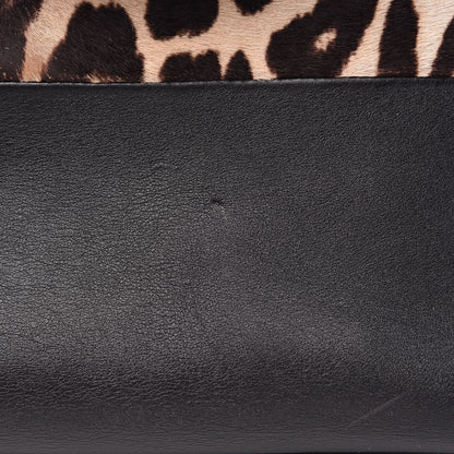 Celine Pony Hair Calfskin Leopard Print All Soft Tote Black 14 of 17