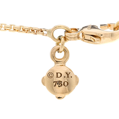 David Yurman 18K Yellow Gold Diamond 21mm Crossover Pendant Necklace 4 of 4