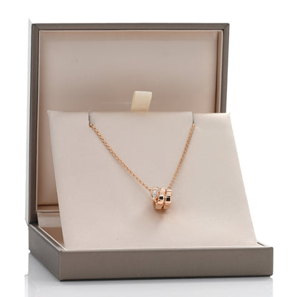 Bulgari 18K Rose Gold Diamond Serpenti Viper Demi Pave Pendant Necklace 5 of 5