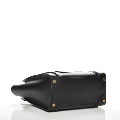 Celine Smooth Calfskin Micro Luggage Black 4 of 9