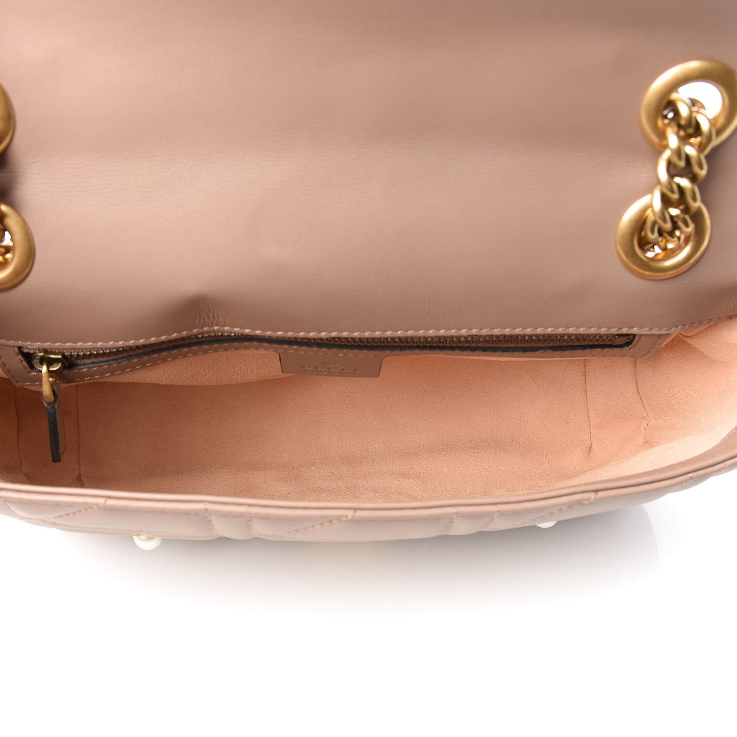 Calfskin Matelasse Studded Mini Pearly GG Marmont Shoulder Bag Porcelain Rose