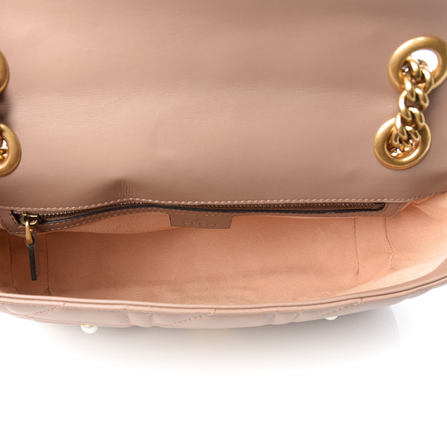 Gucci Calfskin Matelasse Studded Mini Pearly GG Marmont Shoulder Bag Porcelain Rose 4 of 8