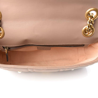 Gucci Calfskin Matelasse Studded Mini Pearly GG Marmont Shoulder Bag Porcelain Rose 4 of 8