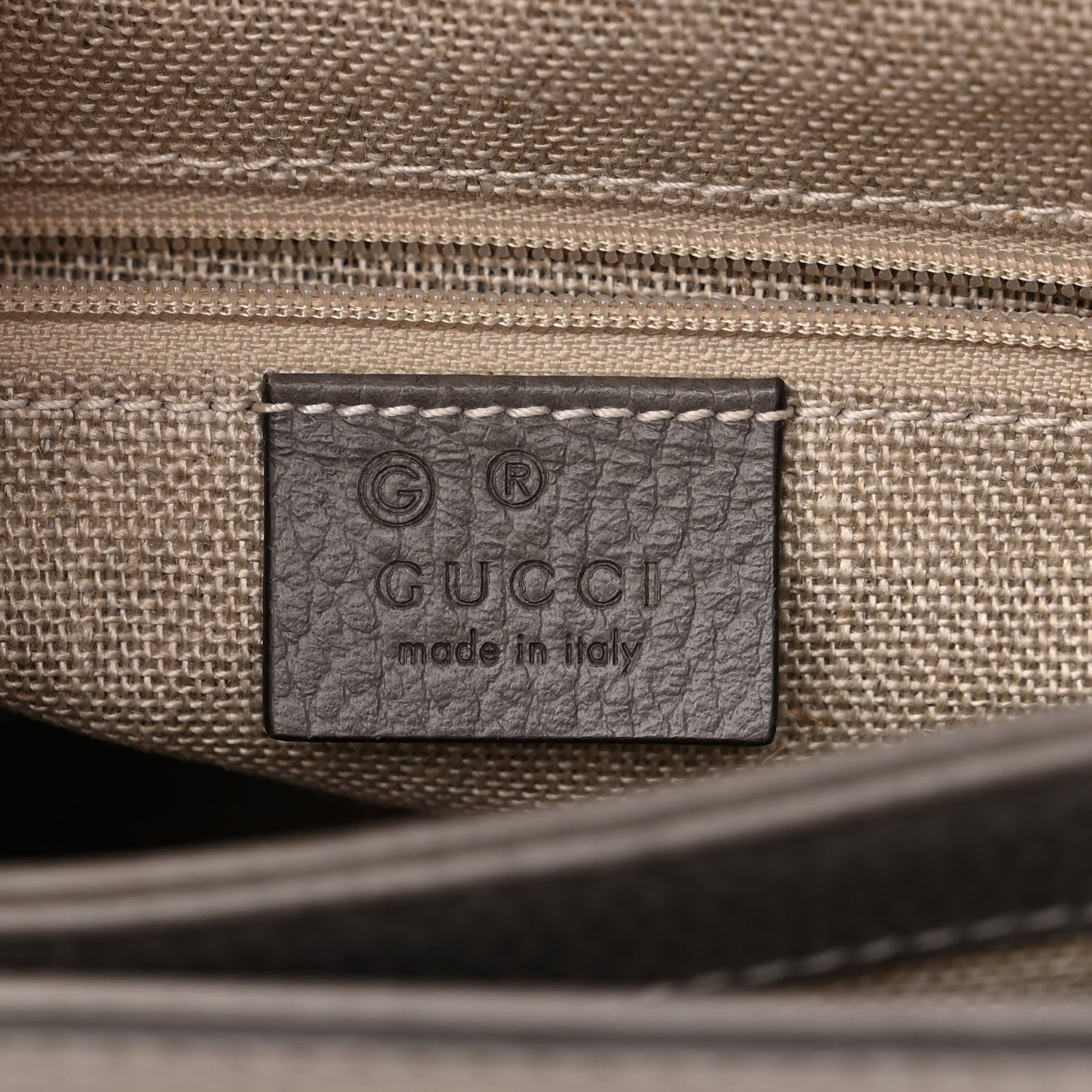 Gucci Dollar Calfskin Interlocking G Top Handle Shoulder Bag Loess 6 of 11