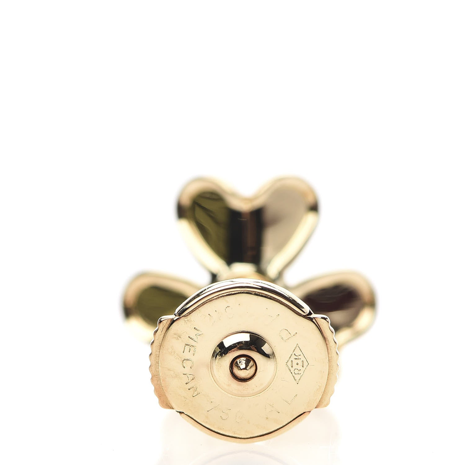 Van Cleef & Arpels 18K Yellow Gold Diamond Mini Frivole Earrings 4 of 6