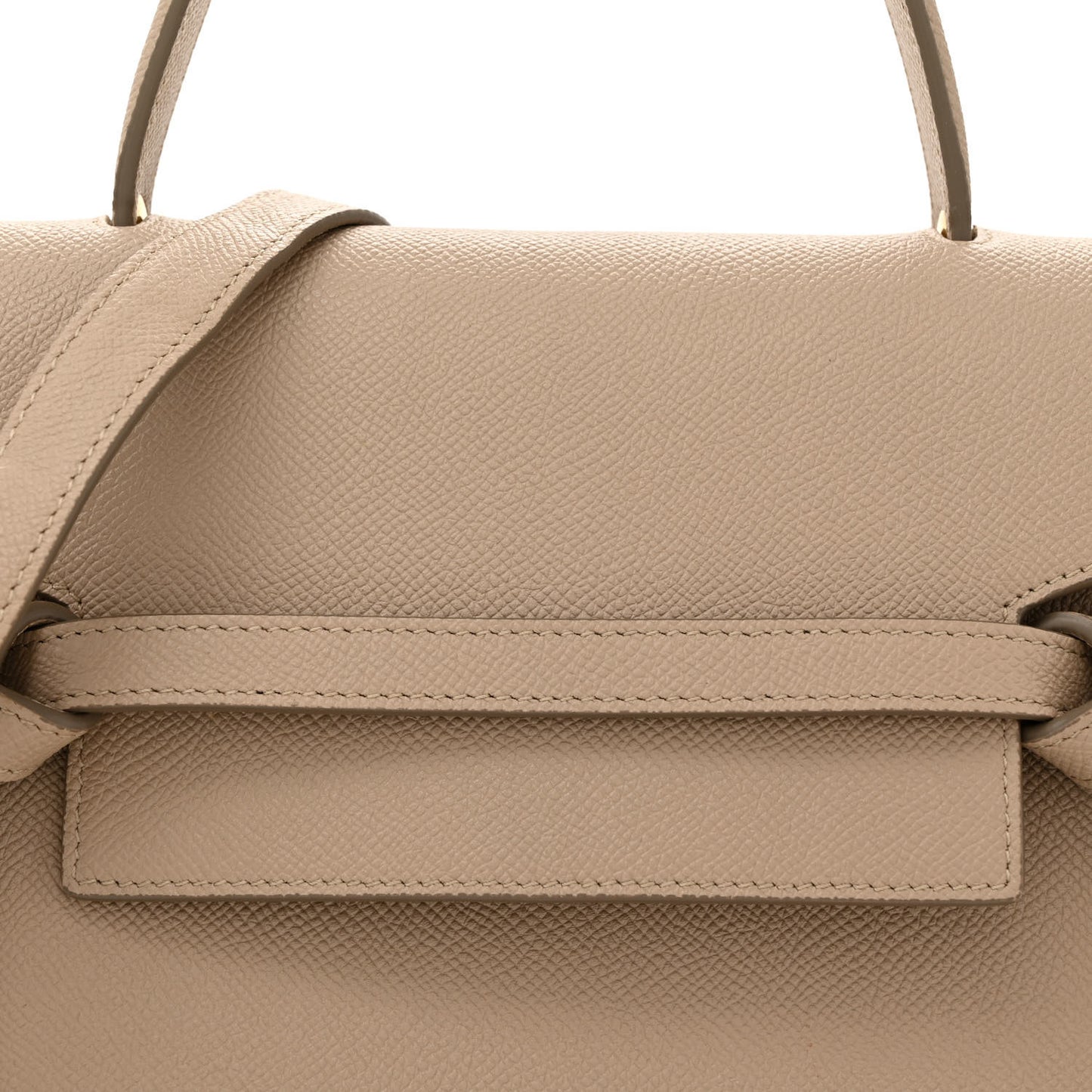 Grained Calfskin Micro Belt Bag Light Taupe