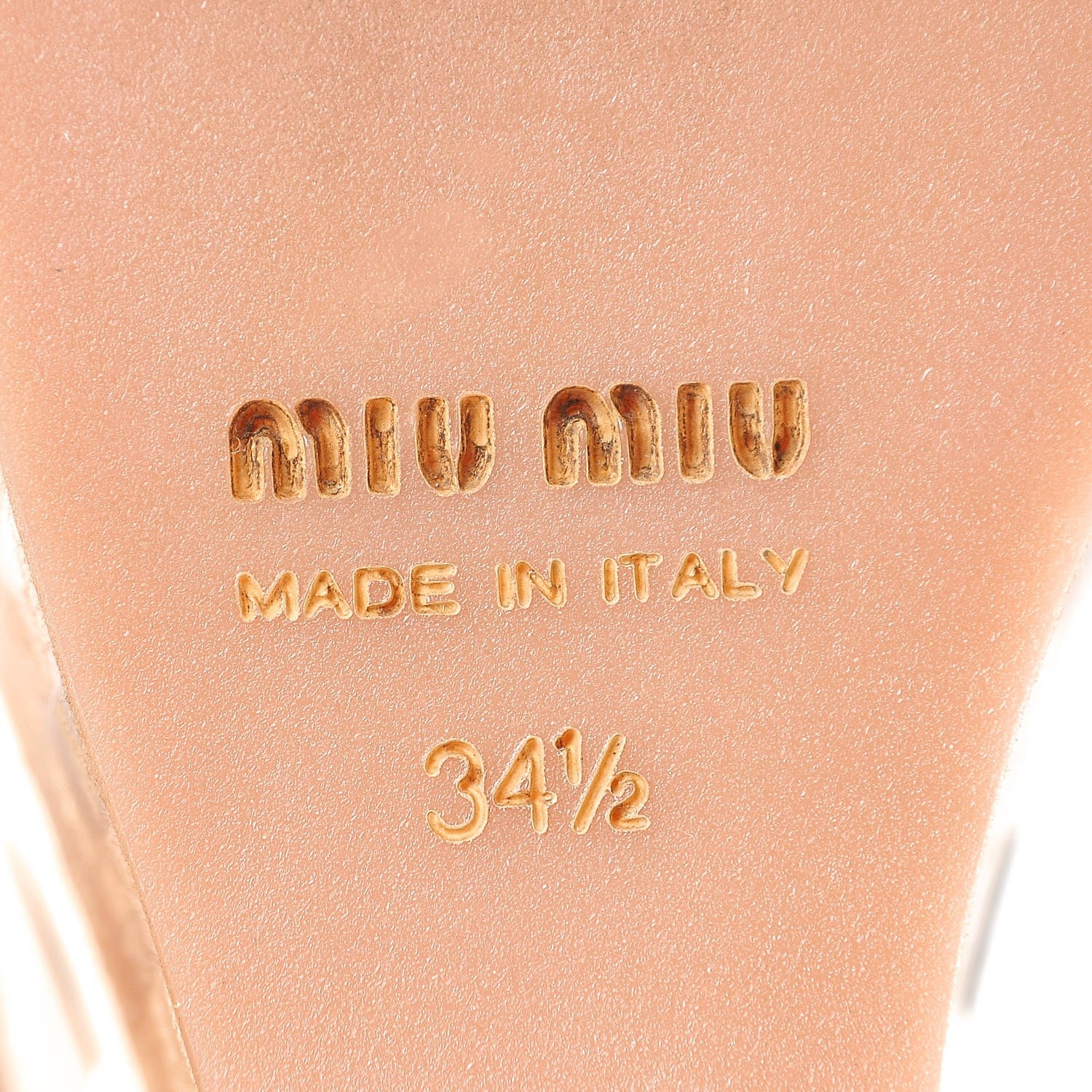 Miu Miu Calfskin Patchwork Wedge Sandals 34.5 Brown 8 of 13