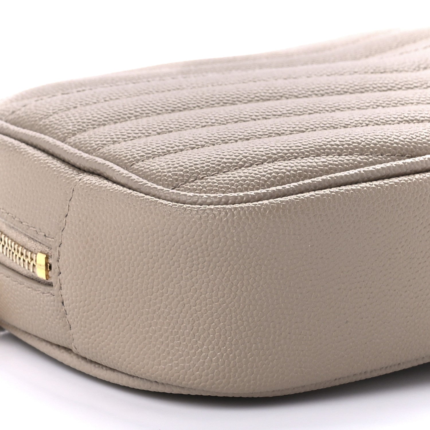 Saint Laurent Grain De Poudre Matelasse Monogram Mini Lou Camera Bag Dark Beige 10 of 11
