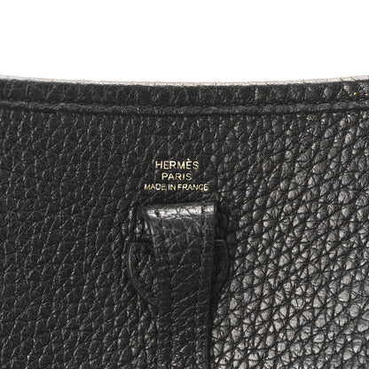 Hermes Taurillon Clemence Evelyne TPM Black 6 of 10