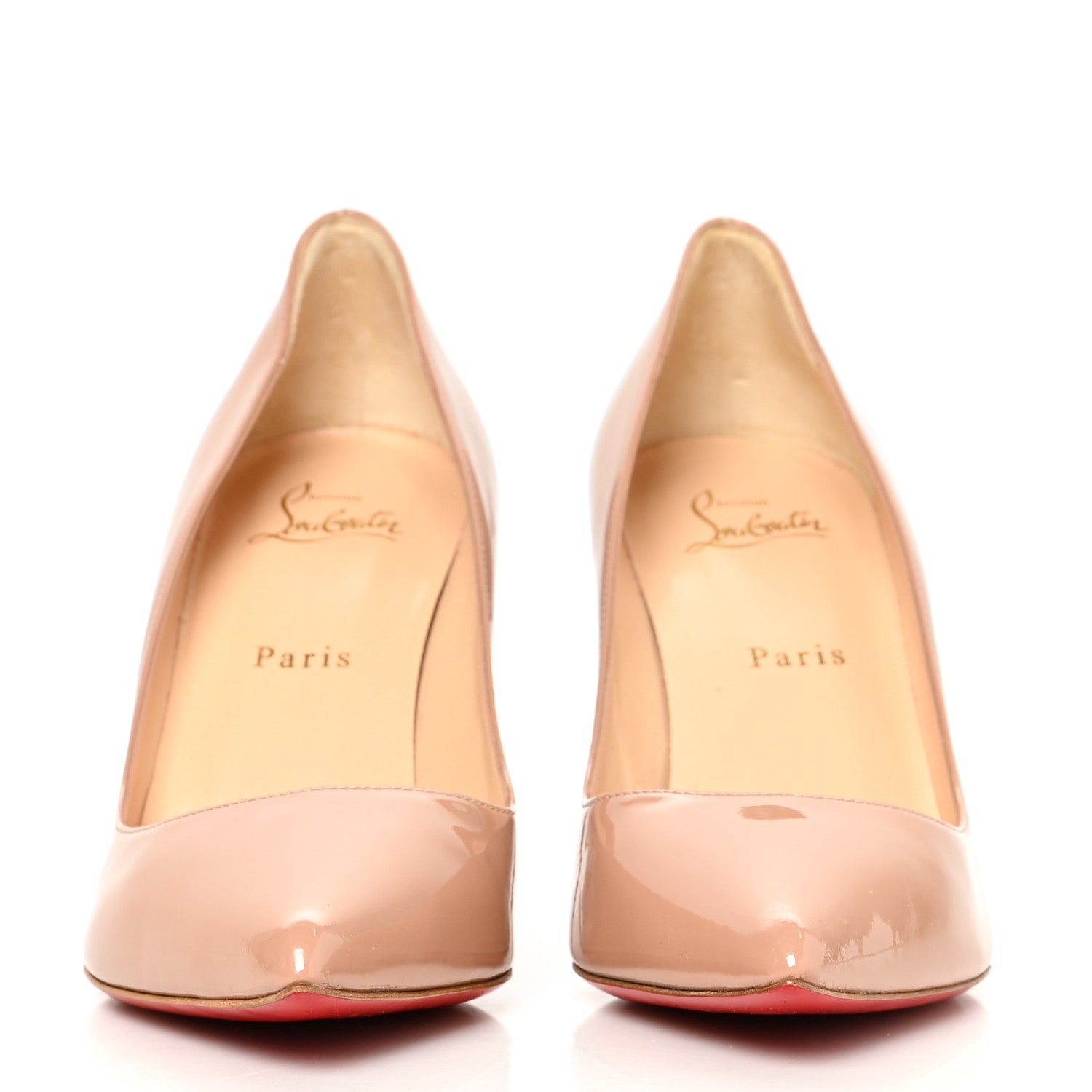 Christian Louboutin Patent Pigalle 85 Pumps 40 Nude 2 of 9