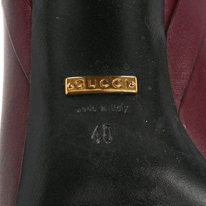 Gucci Calfskin Lifford Knee High Boots 40 Classic Burgundy 7 of 16