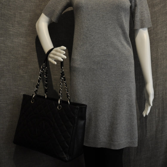 Caviar Grand Shopping Tote GST Black