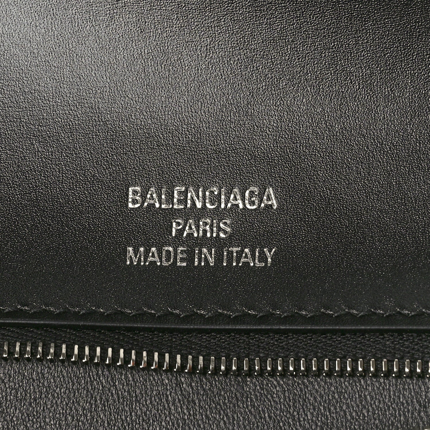 Balenciaga Shiny Box Calfskin Medium Hourglass Hinge Top Handle Bag Black 6 of 9