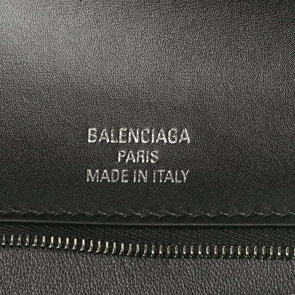 Balenciaga Shiny Box Calfskin Medium Hourglass Hinge Top Handle Bag Black 6 of 9