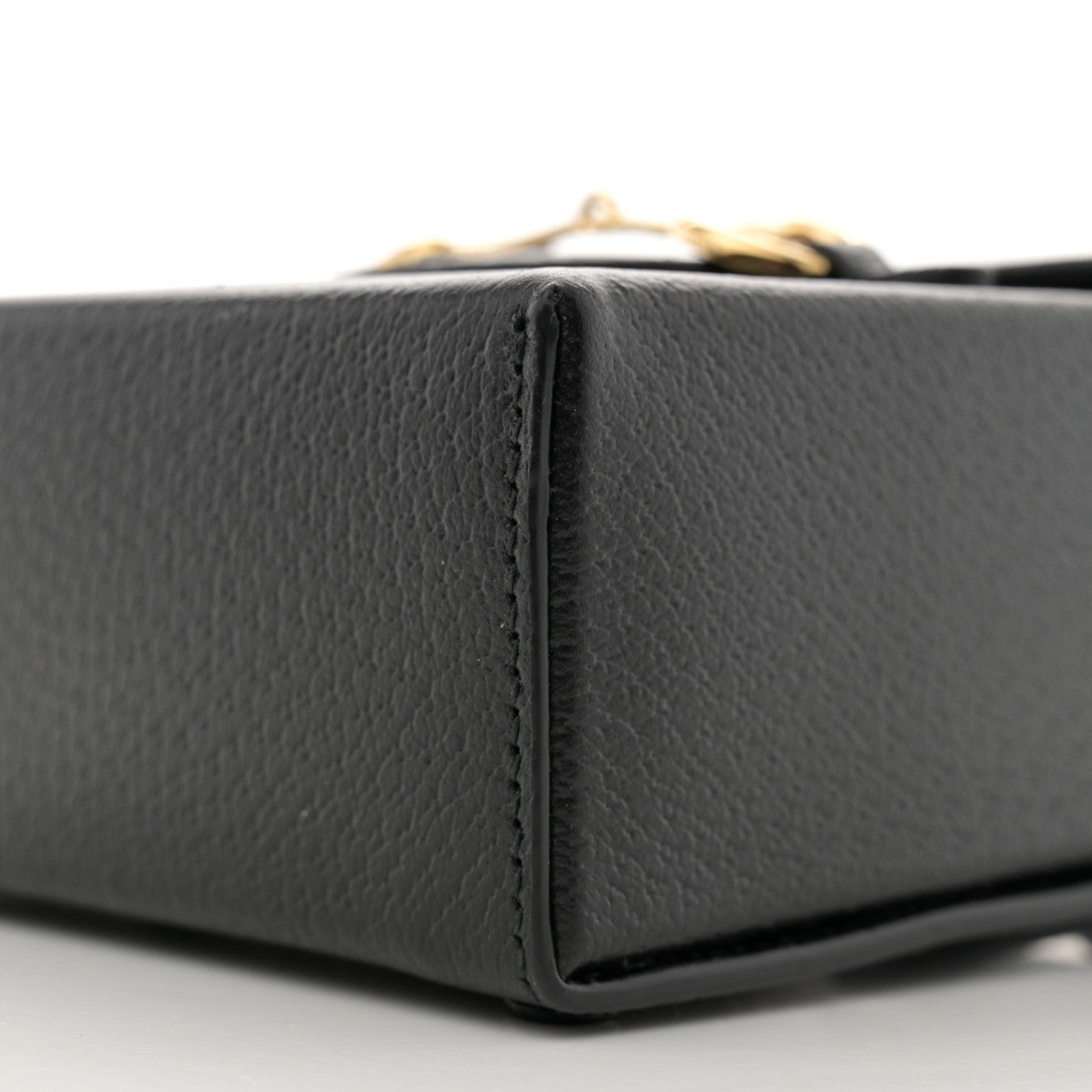 Gucci Dollar Calfskin Vertical Horsebit 1955 Crossbody Bag Black 10 of 11