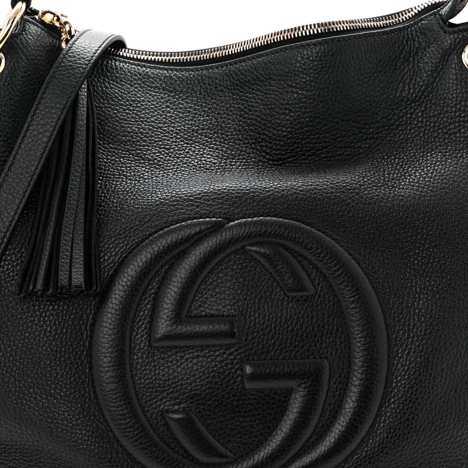 Gucci Pebbled Calfskin Large Soho Hobo Black 8 of 10