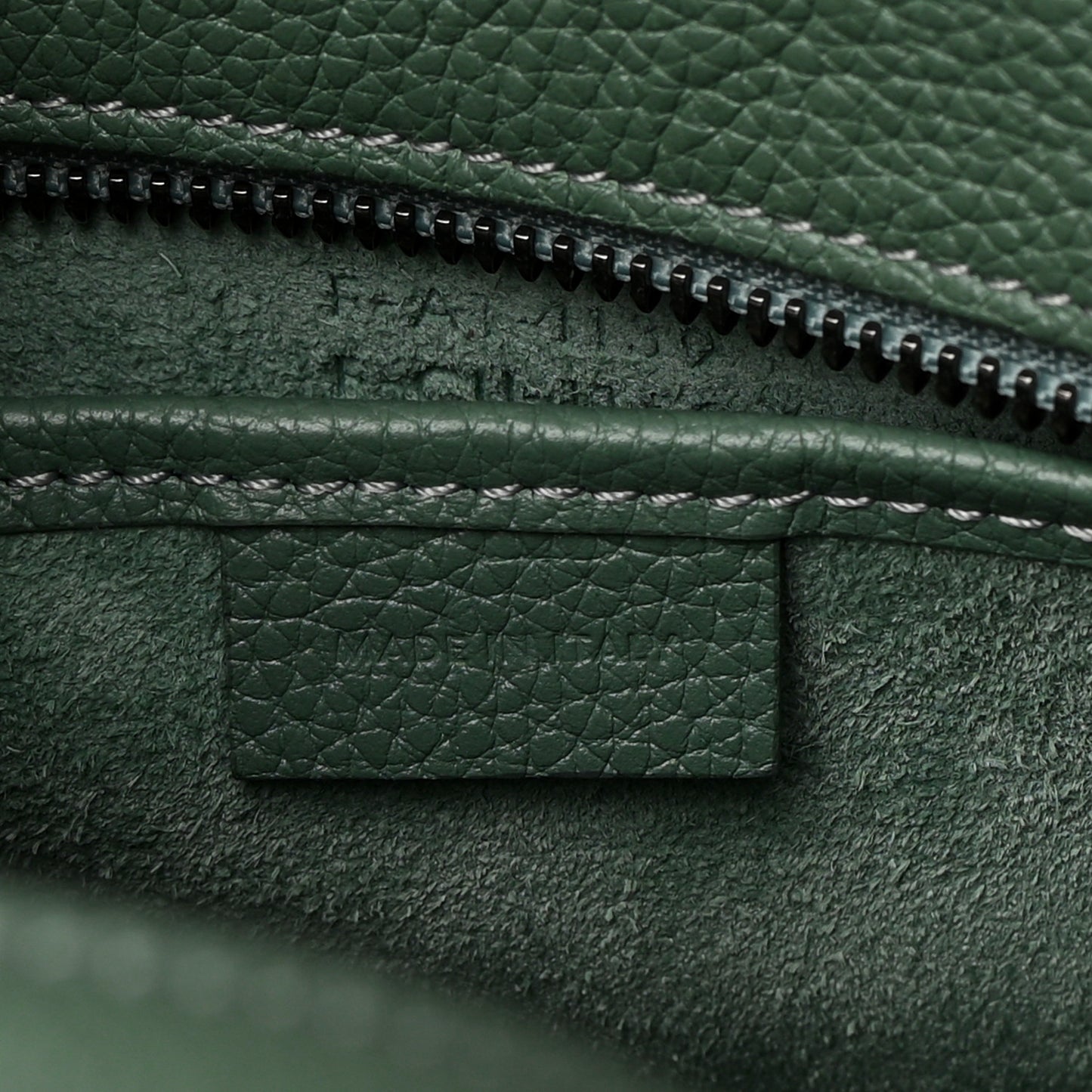 Drummed Calfskin Nano Luggage Celadon