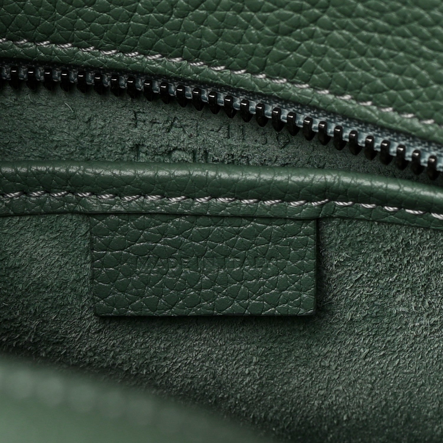 Celine Drummed Calfskin Nano Luggage Celadon 6 of 11