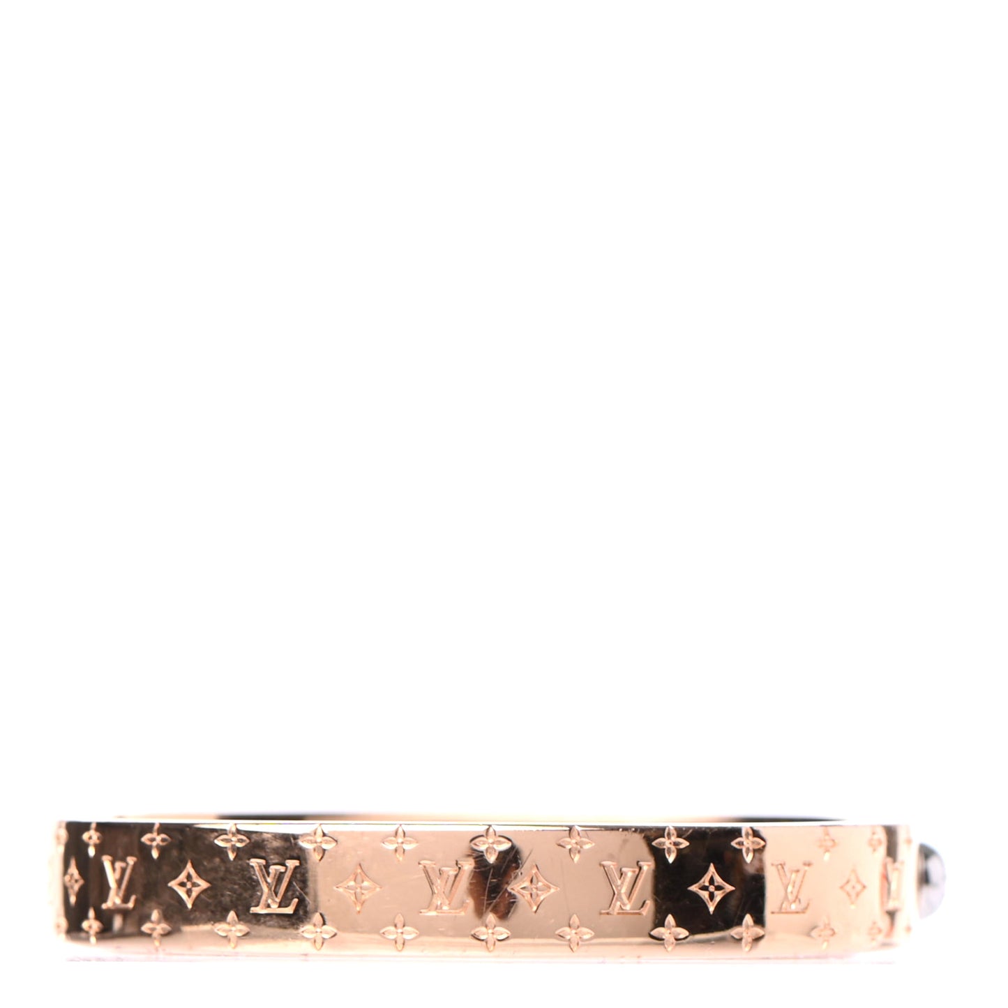 Brass Monogram Nanogram Cuff S Pink Gold