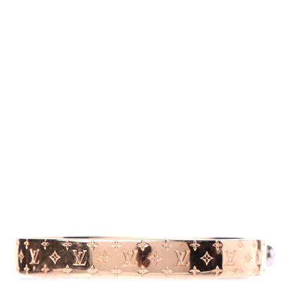 Louis Vuitton Brass Monogram Nanogram Cuff S Pink Gold 2 of 4
