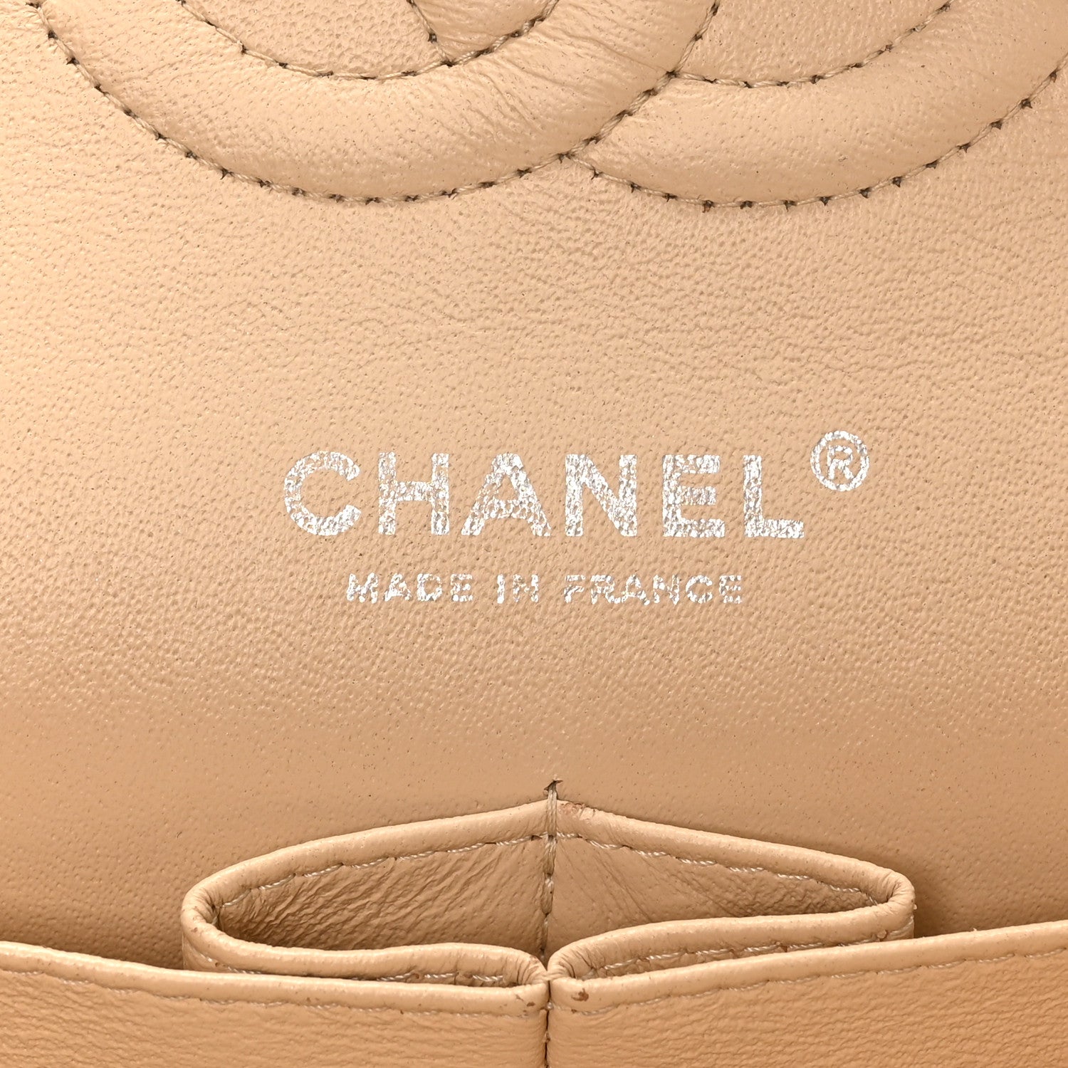 Chanel Caviar Quilted Medium Double Flap Beige 6 of 10