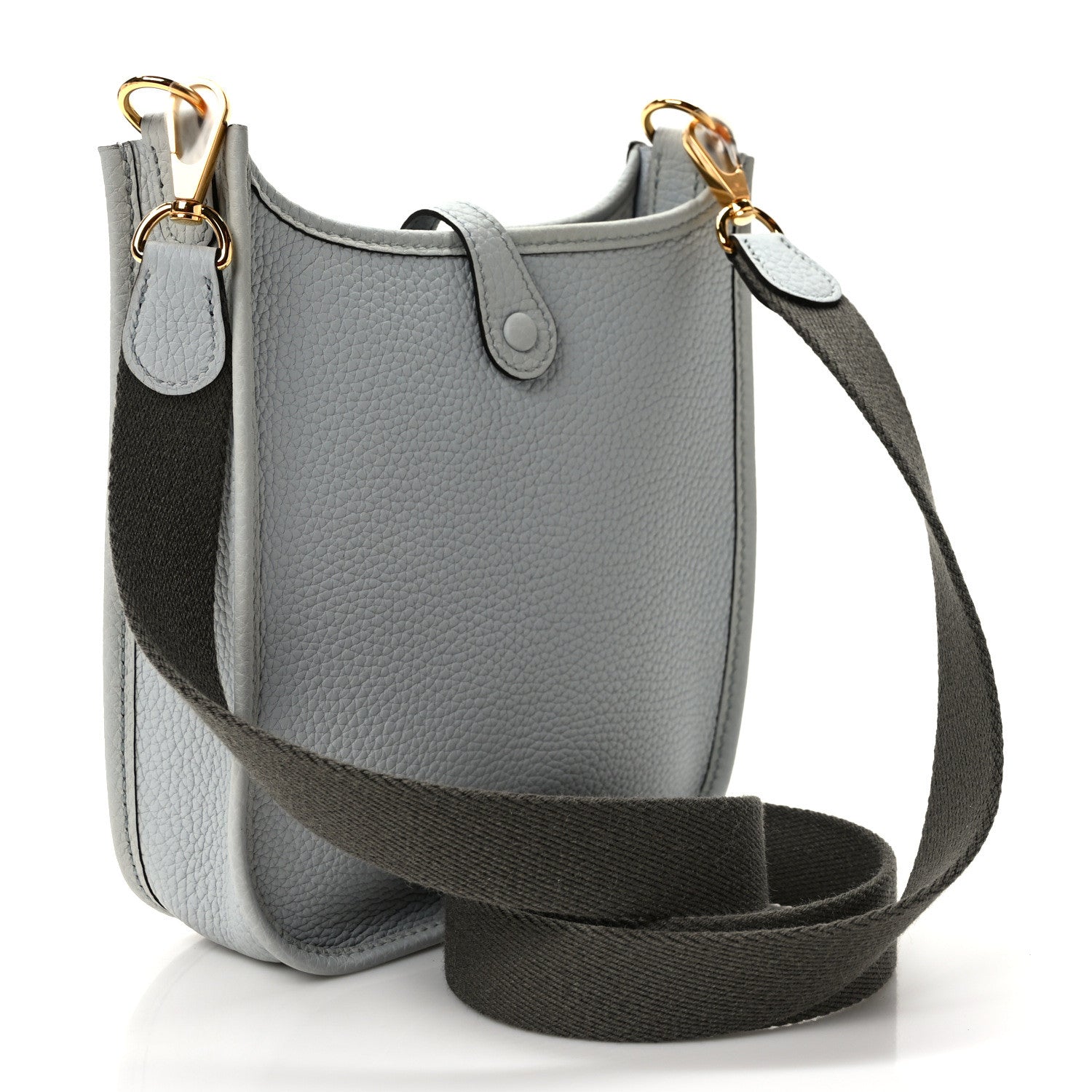 Hermes Taurillon Clemence Amazone Evelyne TPM Bleu Pale Etain 3 of 9