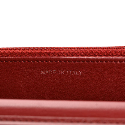 Chanel Lambskin Quilted Wallet On Chain WOC Red 7 of 18