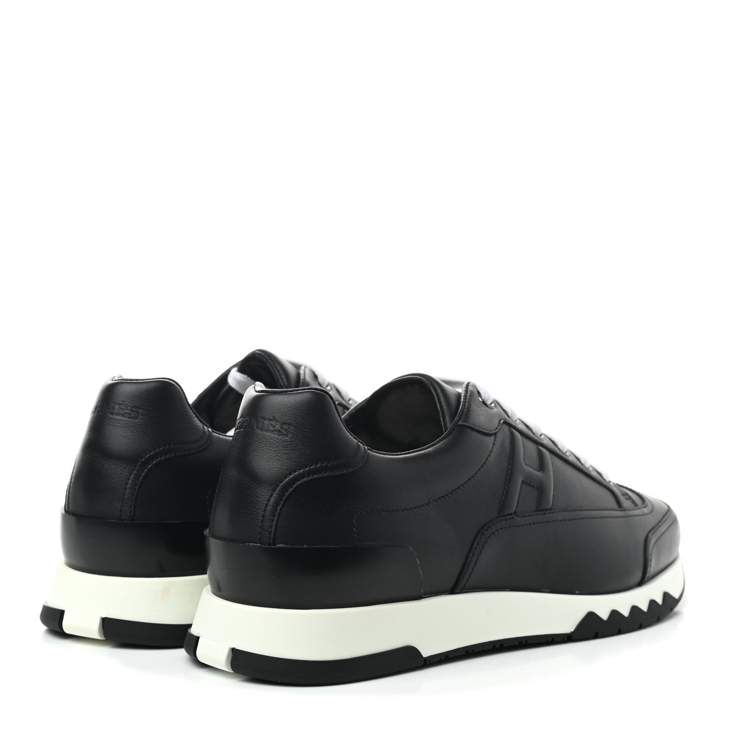 Hermes Calfskin Womens Trail Sneakers 40 Black 4 of 8