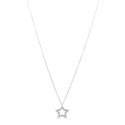 Tiffany Platinum Diamond Star Pendant Necklace 1 of 7