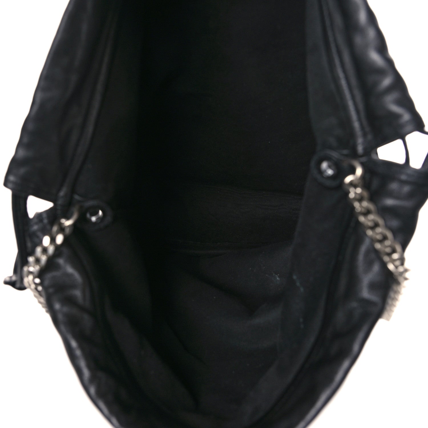 Saint Laurent Lambskin Teddy Drawstring Bag Black 7 of 11