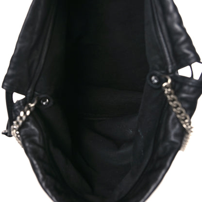 Saint Laurent Lambskin Teddy Drawstring Bag Black 7 of 11