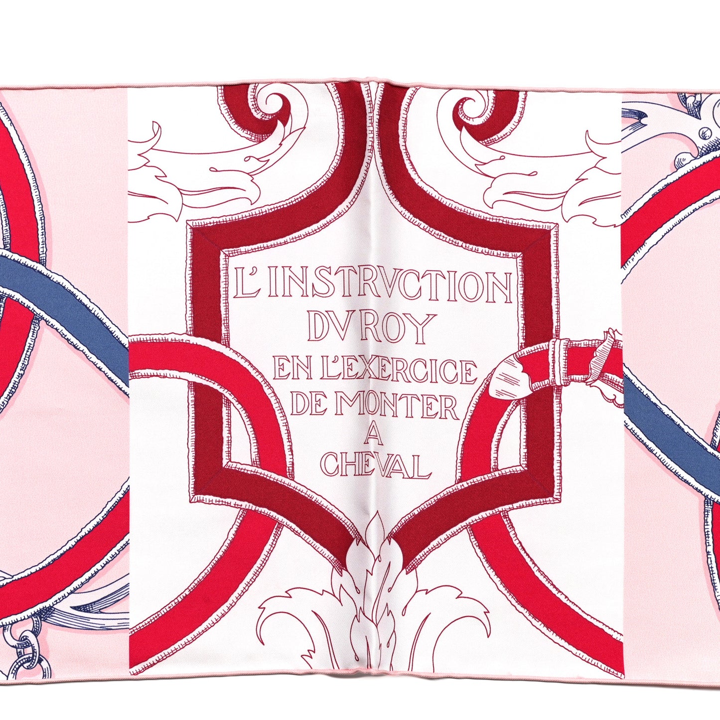 Silk L'Instruction Du Roy Muffler Rose White Bordeaux