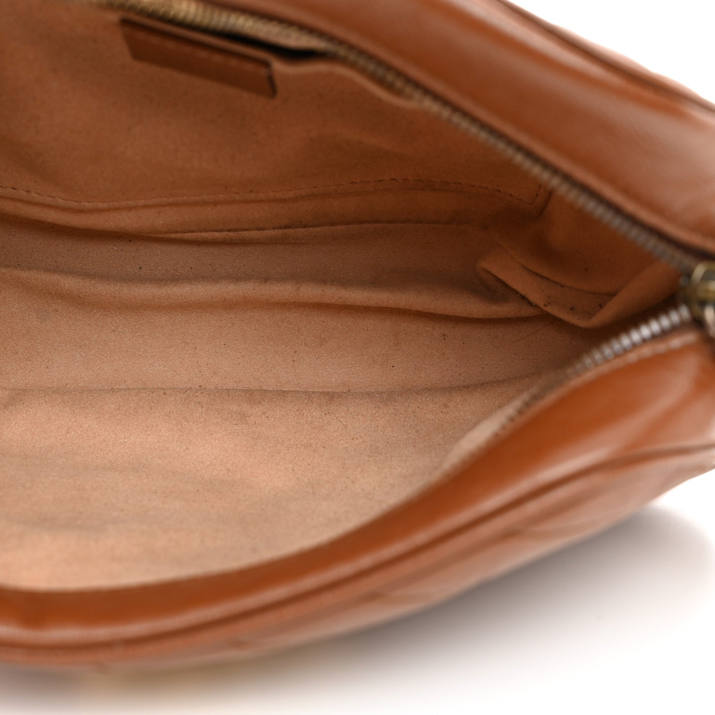 Glazed Calfskin Matelasse Diagonal Small GG Marmont Chain Shoulder Bag Cuir