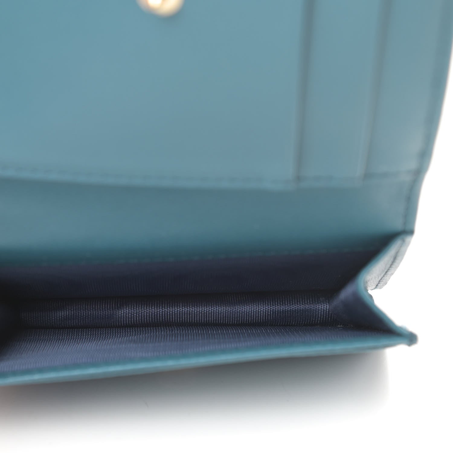 Christian Dior Lambskin Cannage Small Lady Dior Flap Card Holder Deep Ocean 5 of 8