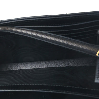 Gucci Calfskin Matelasse GG Marmont Chain Wallet Black 5 of 8