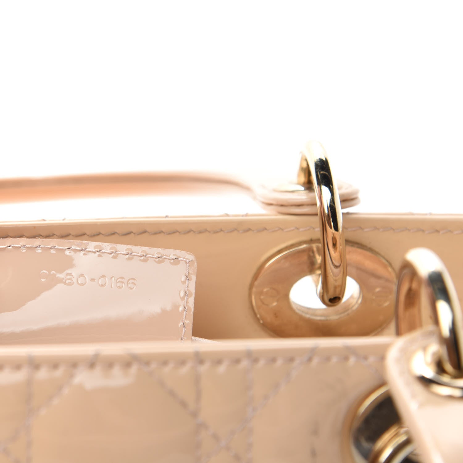 Christian Dior Patent Cannage Medium Lady Dior Beige 9 of 10