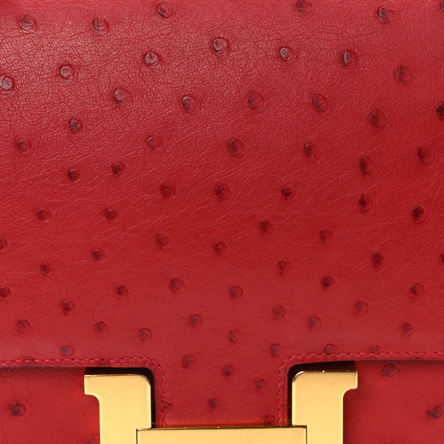 Hermes Ostrich Constance 24 Rouge Vif 8 of 16