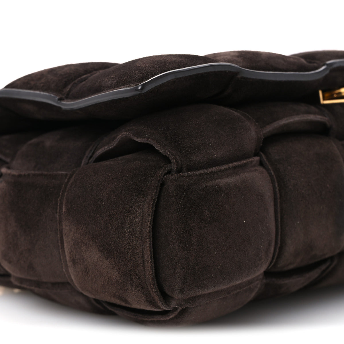 Bottega Veneta Suede Maxi Intrecciato Padded Chain Cassette Crossbody Bag Fondant 10 of 11