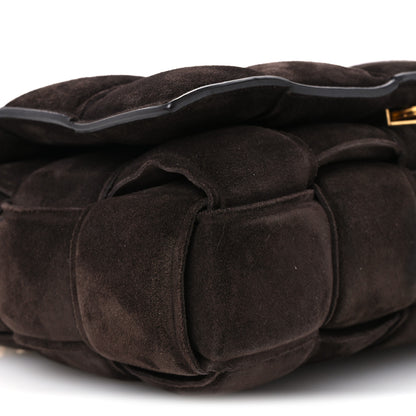 Bottega Veneta Suede Maxi Intrecciato Padded Chain Cassette Crossbody Bag Fondant 10 of 11
