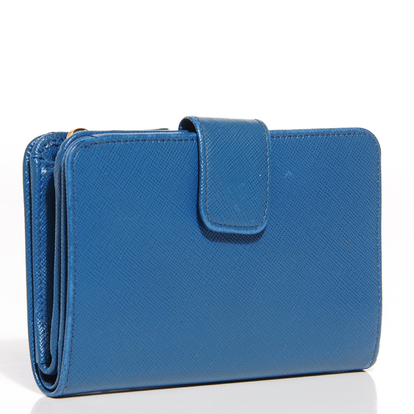 Saffiano Metal Compact Wallet Cobalto