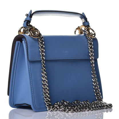 Fendi Vitello Century Opaco F is Fendi Small Kan I Shoulder Bag Ceruleo 3 of 9