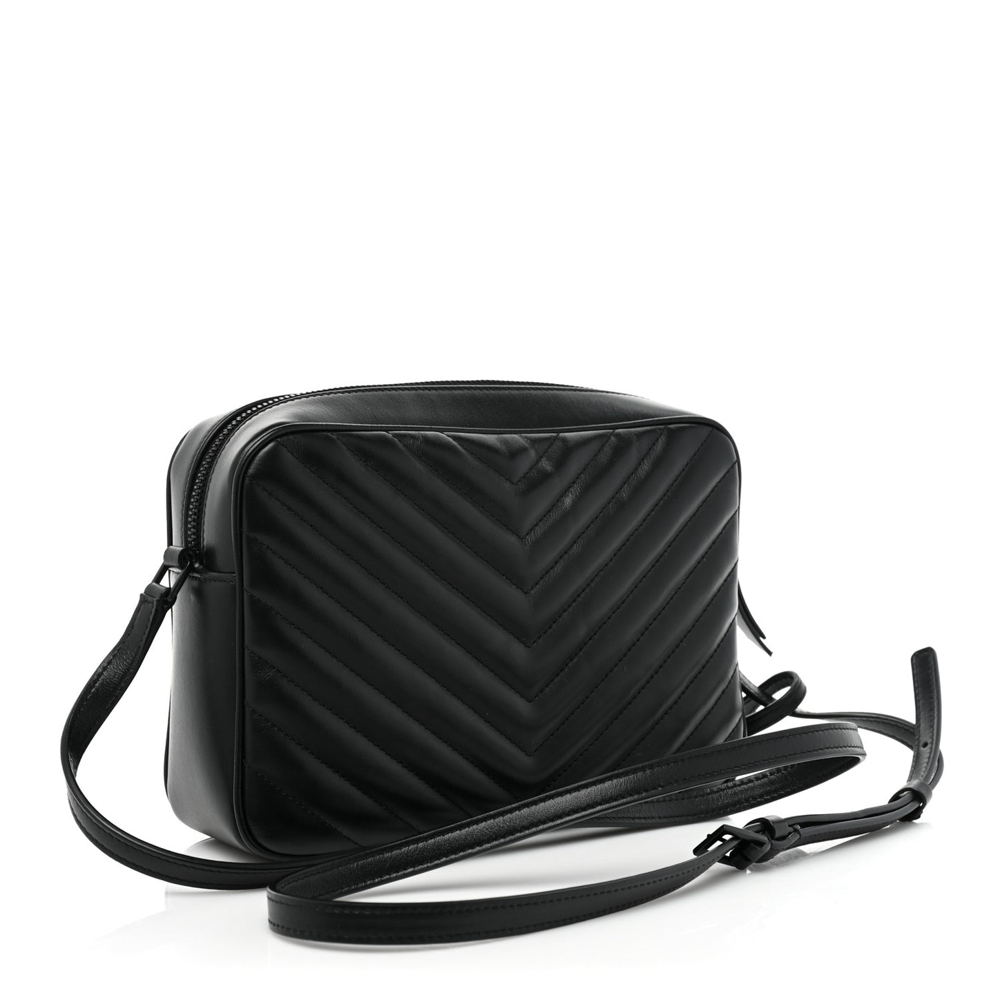 Calfskin Matelasse Monogram Monochrome Lou Camera Bag Black