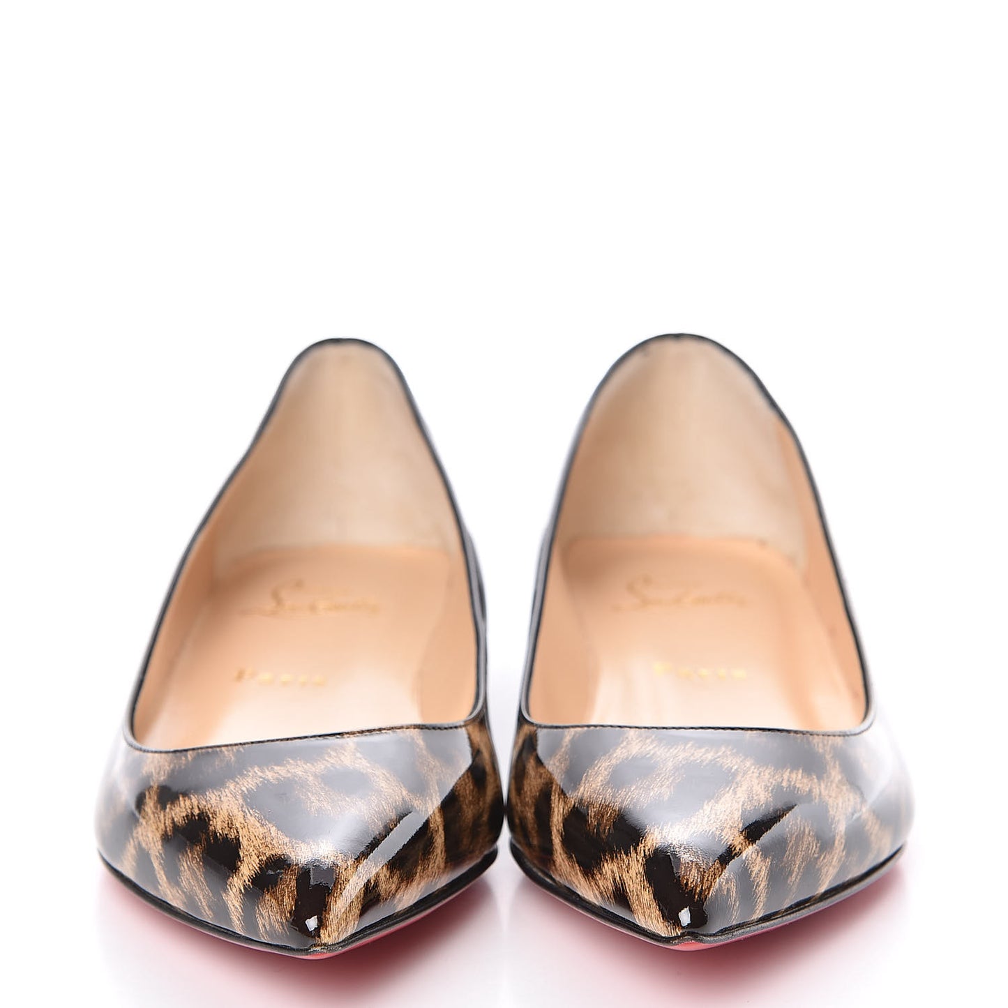 Patent Degrade Leopard Pigalle Follies Flats 37.5 Leopard Black