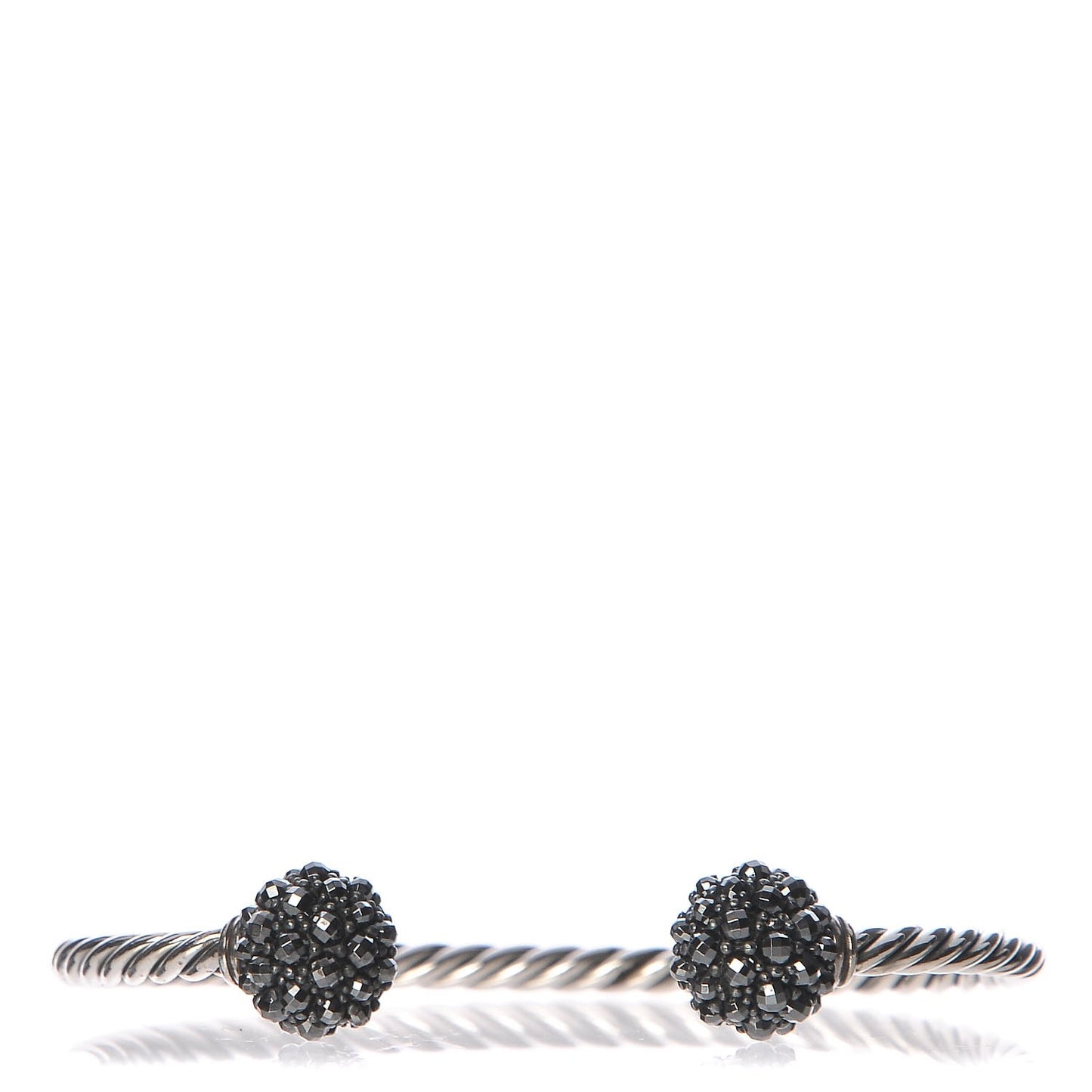 Sterling Silver Hematite Osetra Cuff Bracelet