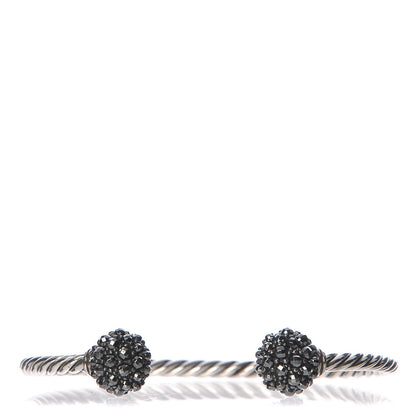 David Yurman Sterling Silver Hematite Osetra Cuff Bracelet 1 of 6